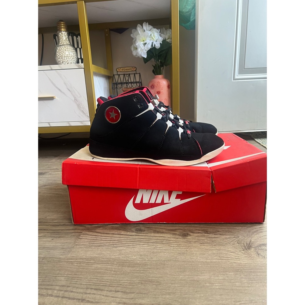 Vintage Converse Men's Basketball Shoes Black Red 104786 Size 8.5 - Picture 3 of 7